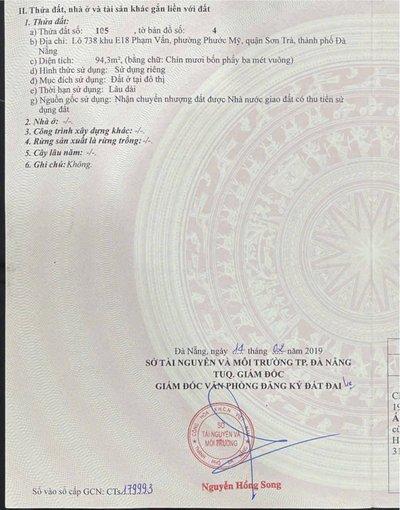 Bán đất nền 94m² 1 phòng ngủ tại Phước Mỹ, Sơn Trà, Đà Nẵng - Thumbnail 2