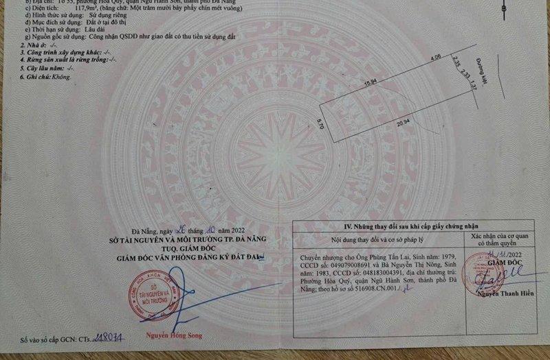 Bán đất nền 218m² tại Hoà Quý, Ngũ Hành Sơn, Đà Nẵng - Photo 2