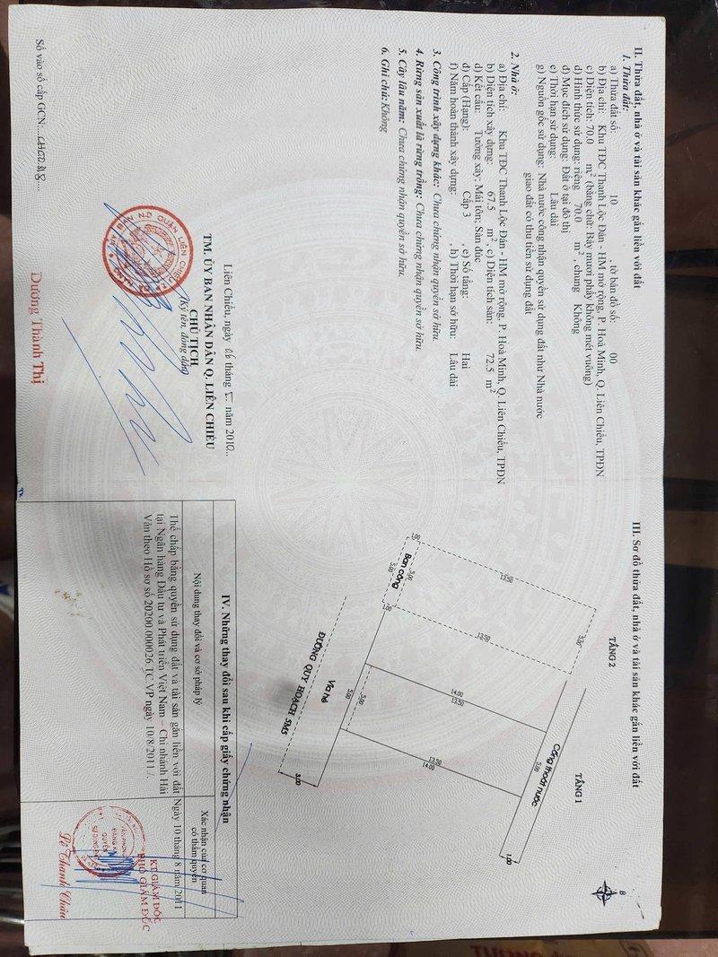 Bán nhà 70m² 2 phòng ngủ tại Hòa Minh, Liên Chiểu, Đà Nẵng - Photo 1